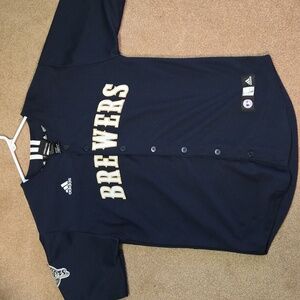 Adidas Navy Brewers Jersey